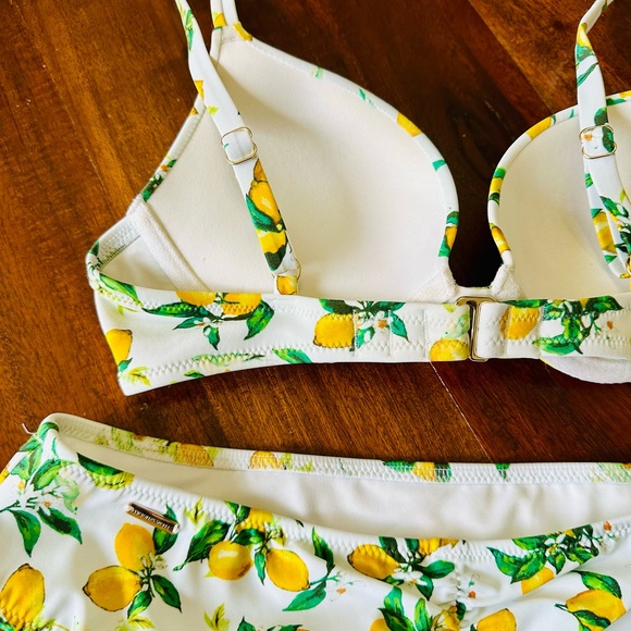 Victoria’s Secret White & Yellow Lemon Bombshell Bra Bikini - Picture 5 of 11